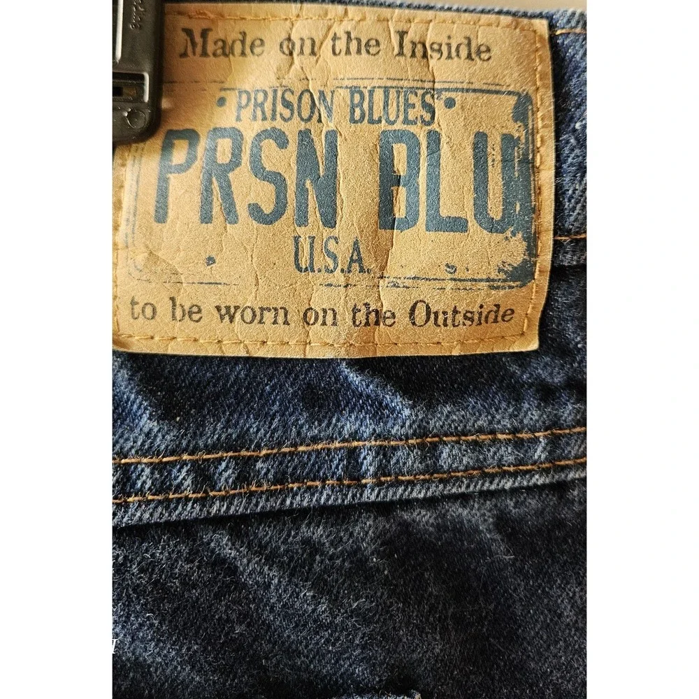 Prison Blues Jeans Mens 40 Carpenter Workwear Made USA‎ Dark Wash Utility...